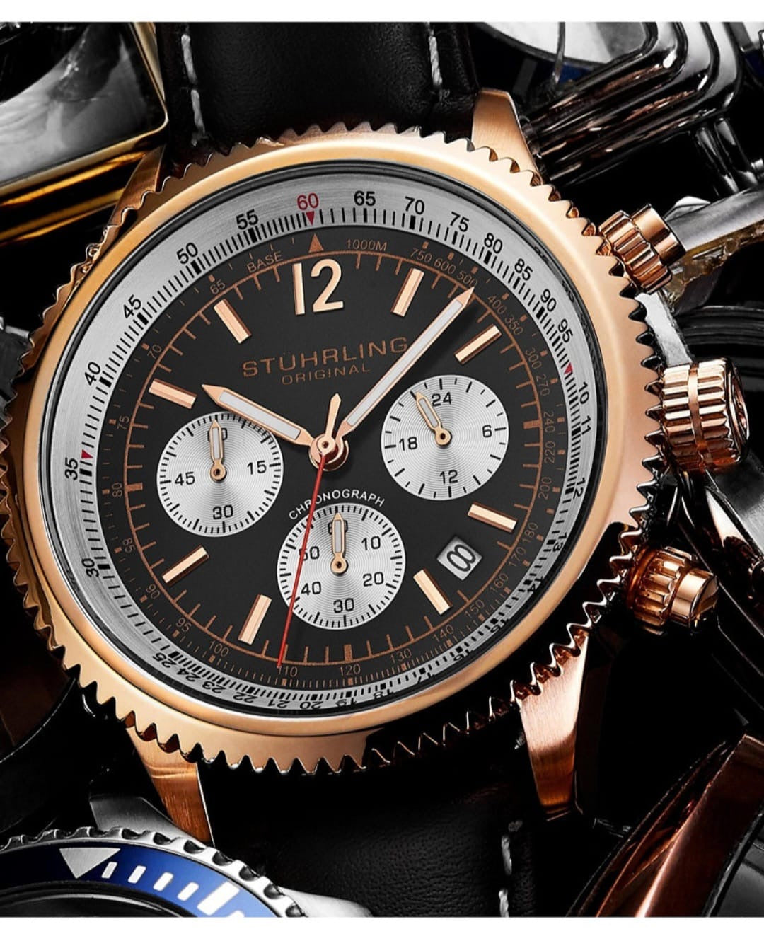 Stuhrling Turbine 4015 Men´s Chronograph Watch