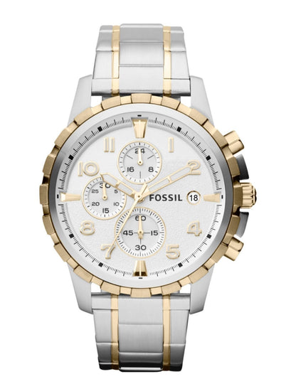 Fossil Men´s Chronograph Dean Two-Tone Stainslee Steel Bracelet Watch