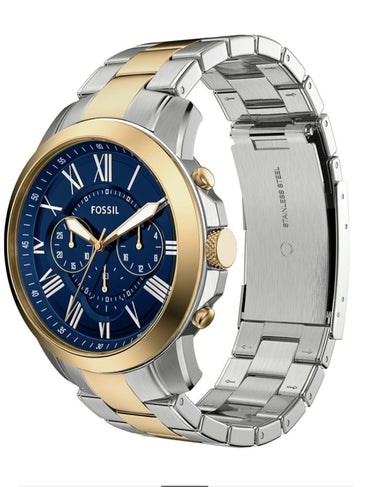 Fossil Men´s Chronograph Dean Two-Tone Stainslee Steel Bracelet Watch