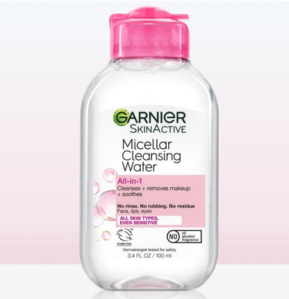 Agua Micelar limpieza Garnier Skin Active  All in 1 ( all types of skin)
